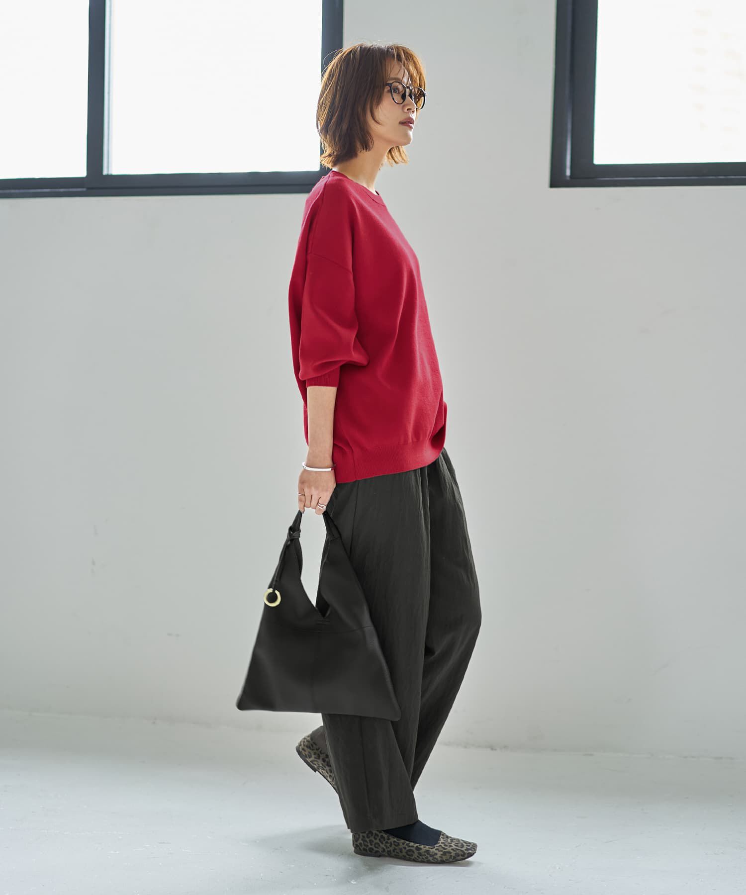 STYLE DELI「スムースハイゲージゆったりクルーネックニット」|ニット・セーター|