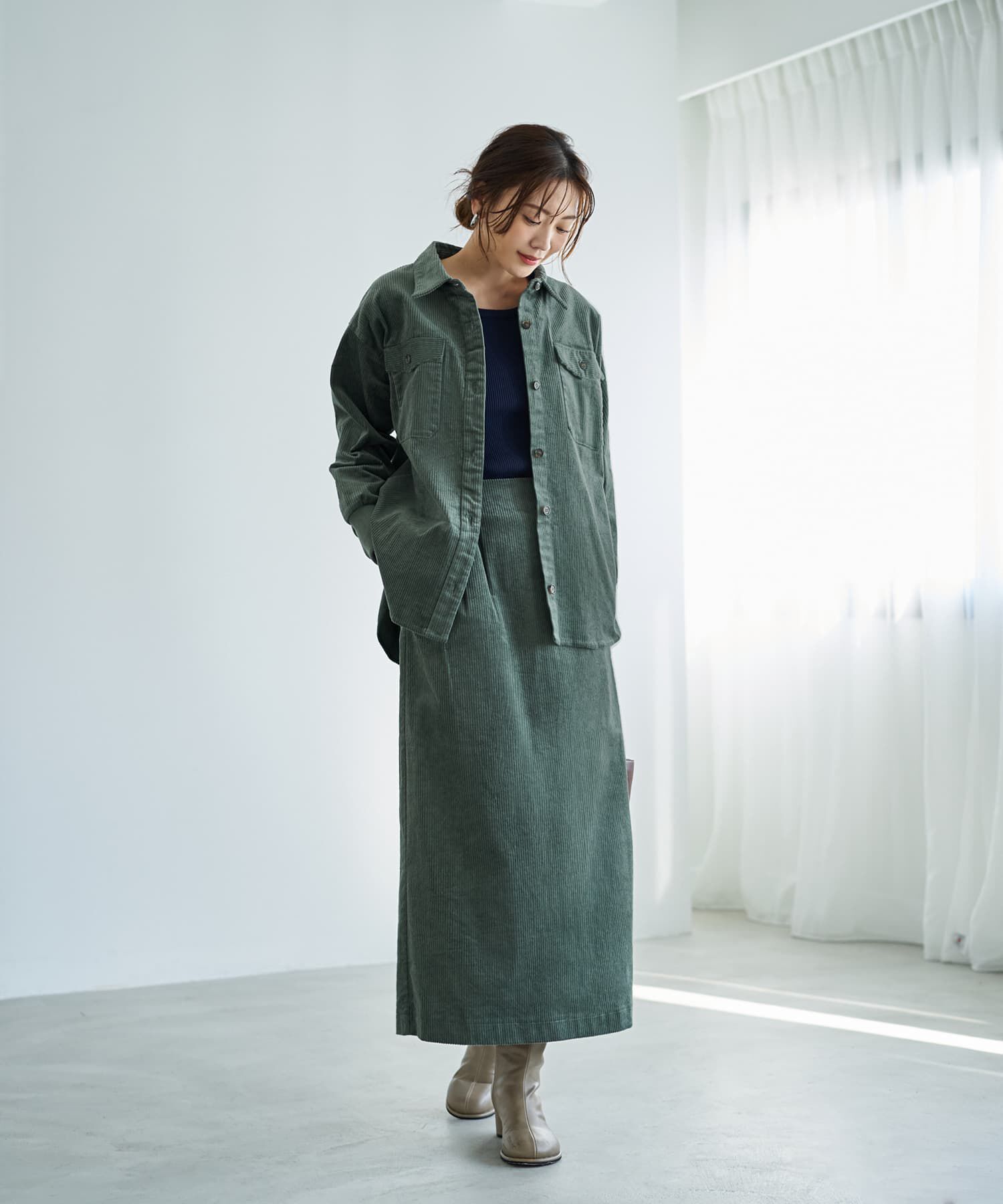 STYLE DELI「【セットアップ対応】コーデュロイシャツジャケット」|シャツ・ブラウス|