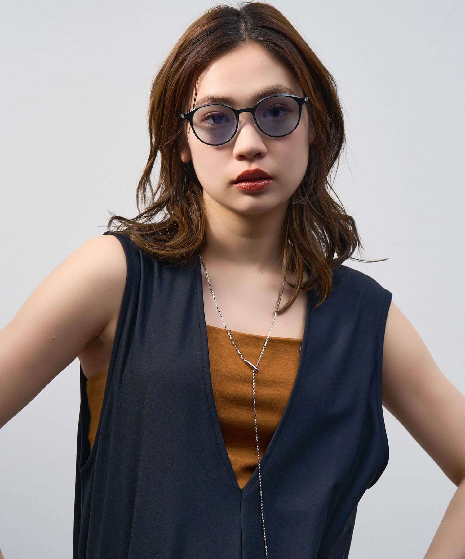  「Zoff | UNITED ARROWS ボストン型 サングラス クリアフレーム 軽量 UVカット ユナイテッドアローズ」|サングラス|