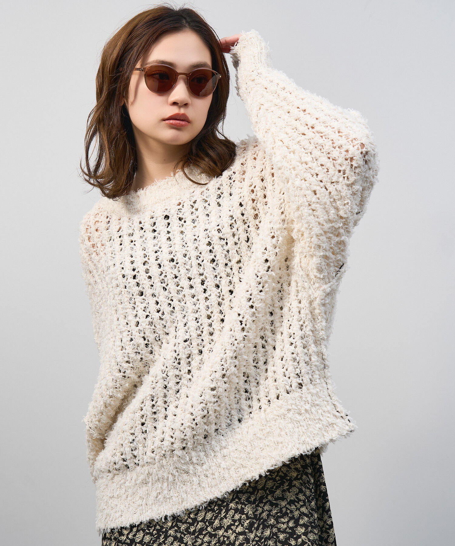  「Zoff | UNITED ARROWS ボストン型 サングラス クリアフレーム 軽量 UVカット ユナイテッドアローズ」|サングラス|