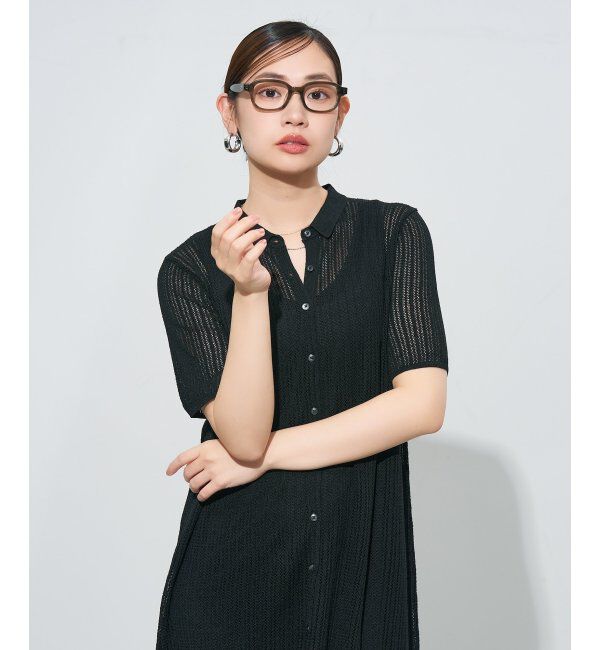  「ウエリントン型メガネ｜読書 レディース 女性用 大人可愛い 大理石｜Zoff｜CHIC レンズ交換券付」|メガネ|