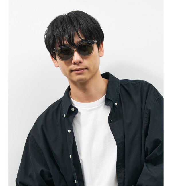  「【WEB限定】ウェリントン型 サングラス | 軽量 カラーレンズ トレンド 紫外線対策 UVカット 大きめサイズ」|サングラス|