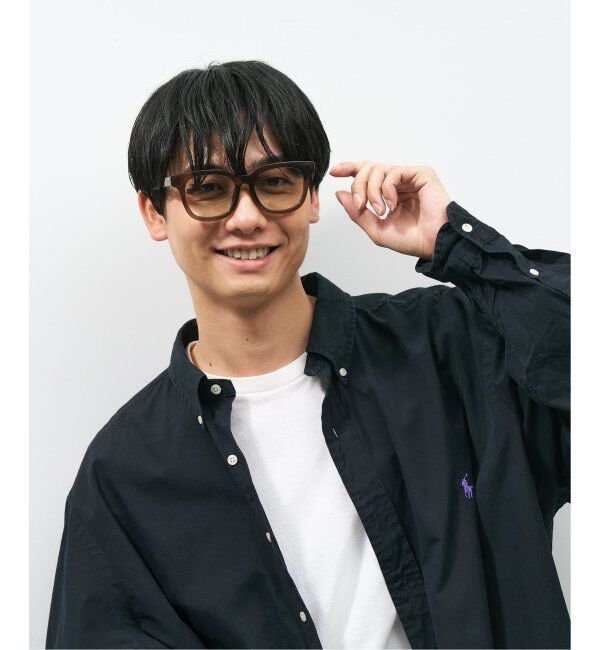  「【WEB限定】ウェリントン型 サングラス | 軽量 カラーレンズ トレンド 紫外線対策 UVカット 大きめサイズ」|サングラス|