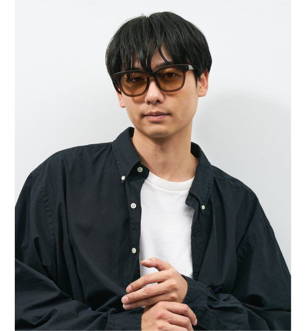  「【WEB限定】ウェリントン型 サングラス | 軽量 カラーレンズ トレンド 紫外線対策 UVカット 大きめサイズ」|サングラス|