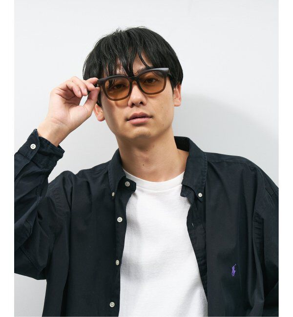  「【WEB限定】ウェリントン型 サングラス | 軽量 カラーレンズ トレンド 紫外線対策 UVカット 大きめサイズ」|サングラス|