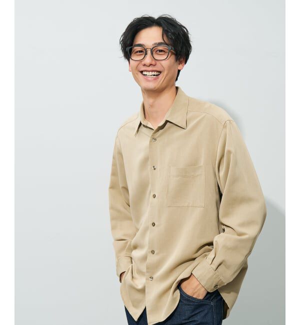  「 ウェリントン型 メガネ | レザー調、ラバーテンプル Zoff  レンズ交換券付 レンズ交換券付」|メガネ|