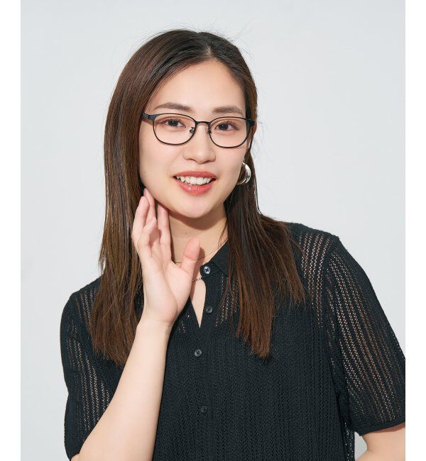  「ウェリントン型 メガネ | メタル 大人可愛い 伊達メガネ レディース レンズ交換券付」|メガネ|