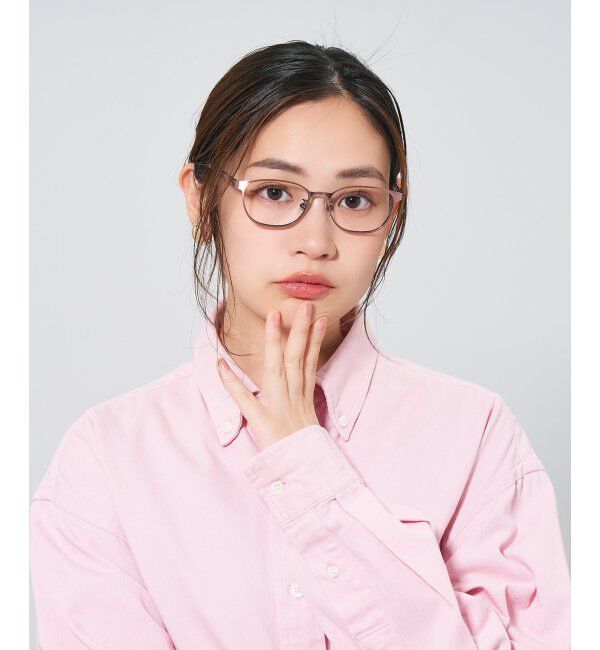  「ウェリントン型 メガネ | メタル 大人可愛い 伊達メガネ レディース レンズ交換券付」|メガネ|