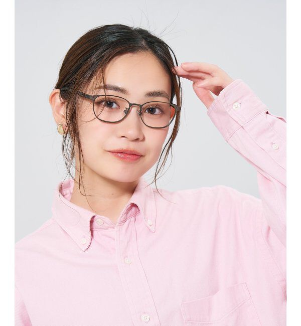  「ウェリントン型 メガネ | メタル 大人可愛い 伊達メガネ レディース レンズ交換券付」|メガネ|