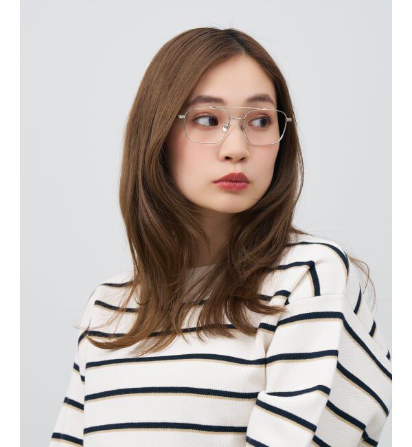  「ツーブリッジ メガネ | メタルフレーム 眼鏡 伊達メガネ 度付き 度なし ユニセックス レンズ交換券付」|メガネ|