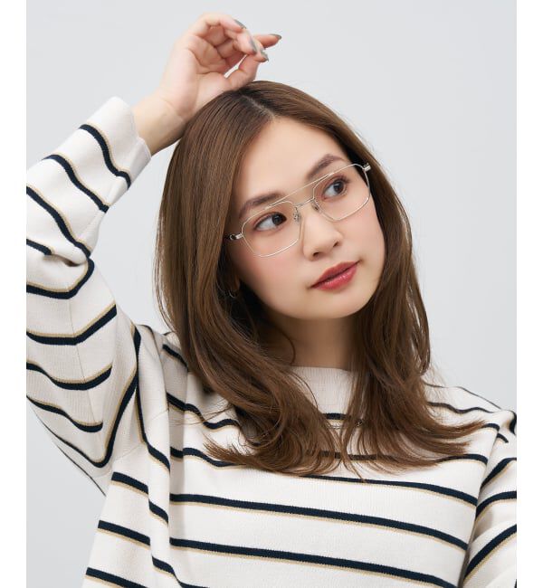  「ツーブリッジ メガネ | メタルフレーム 眼鏡 伊達メガネ 度付き 度なし ユニセックス レンズ交換券付」|メガネ|