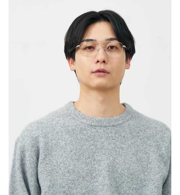  「ツーブリッジ メガネ | メタルフレーム 眼鏡 伊達メガネ 度付き 度なし ユニセックス レンズ交換券付」|メガネ|