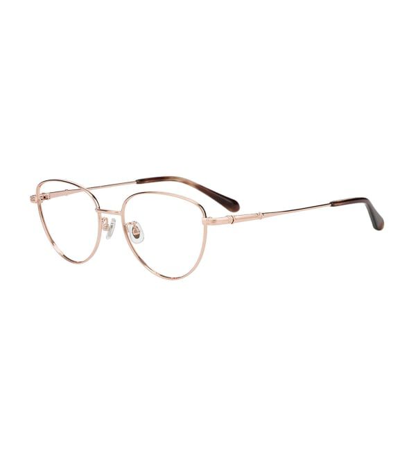  「フォックス キャッツアイ メガネ | メタルフレーム 眼鏡 伊達メガネ 度付き 度なし レンズ交換券付」|メガネ|