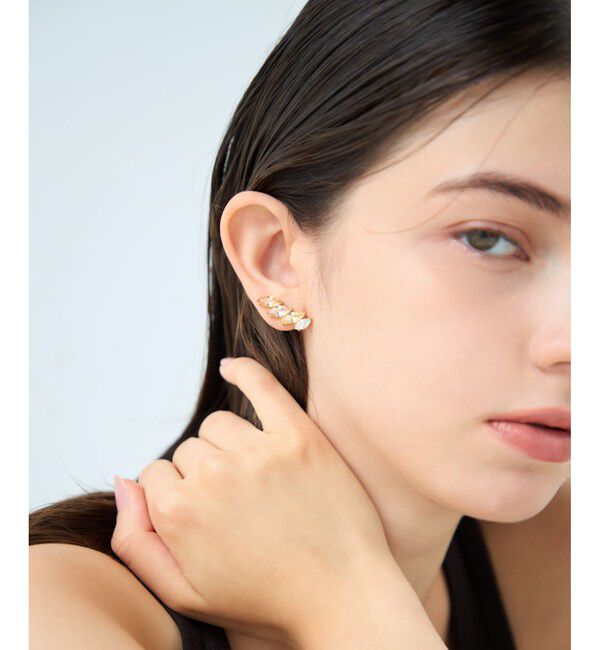 ete「ビジュー マーキス イヤークリップ」|イヤーカフ|