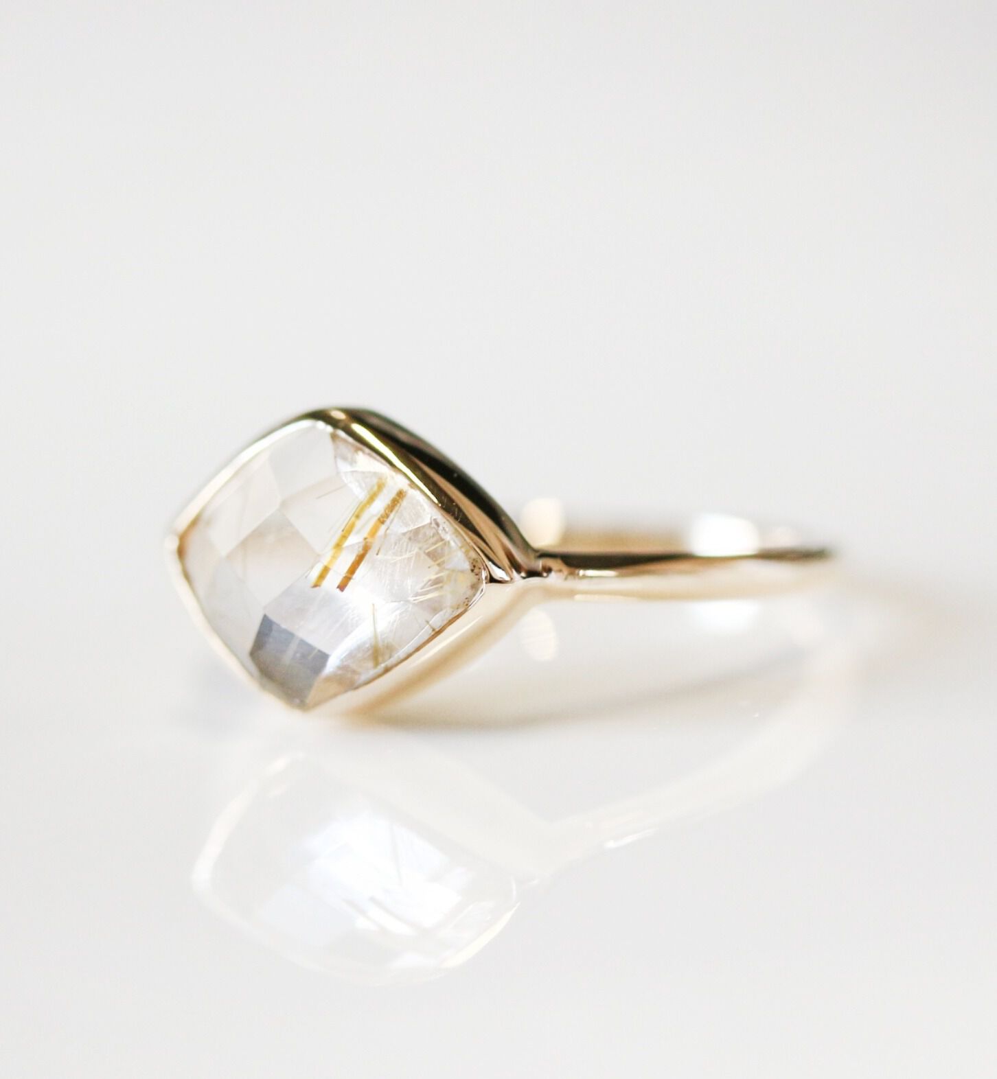  「ルチルクォーツ リング | K10YG」|リング|