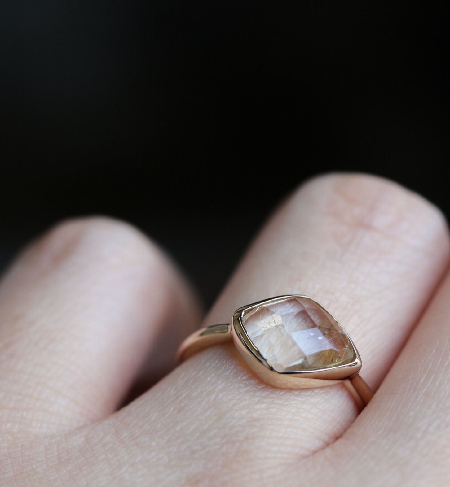  「ルチルクォーツ リング | K10YG」|リング|