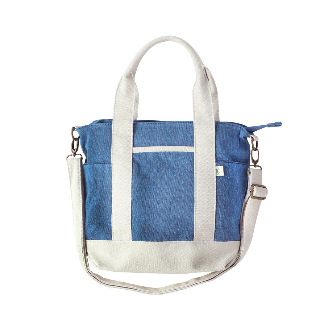 BACKYARD FAMILY「2wayトートバッグ トートバッグ キャンバス 2wayトートバッグ ファスナー付き レディース」|トートバッグ|ブルー4