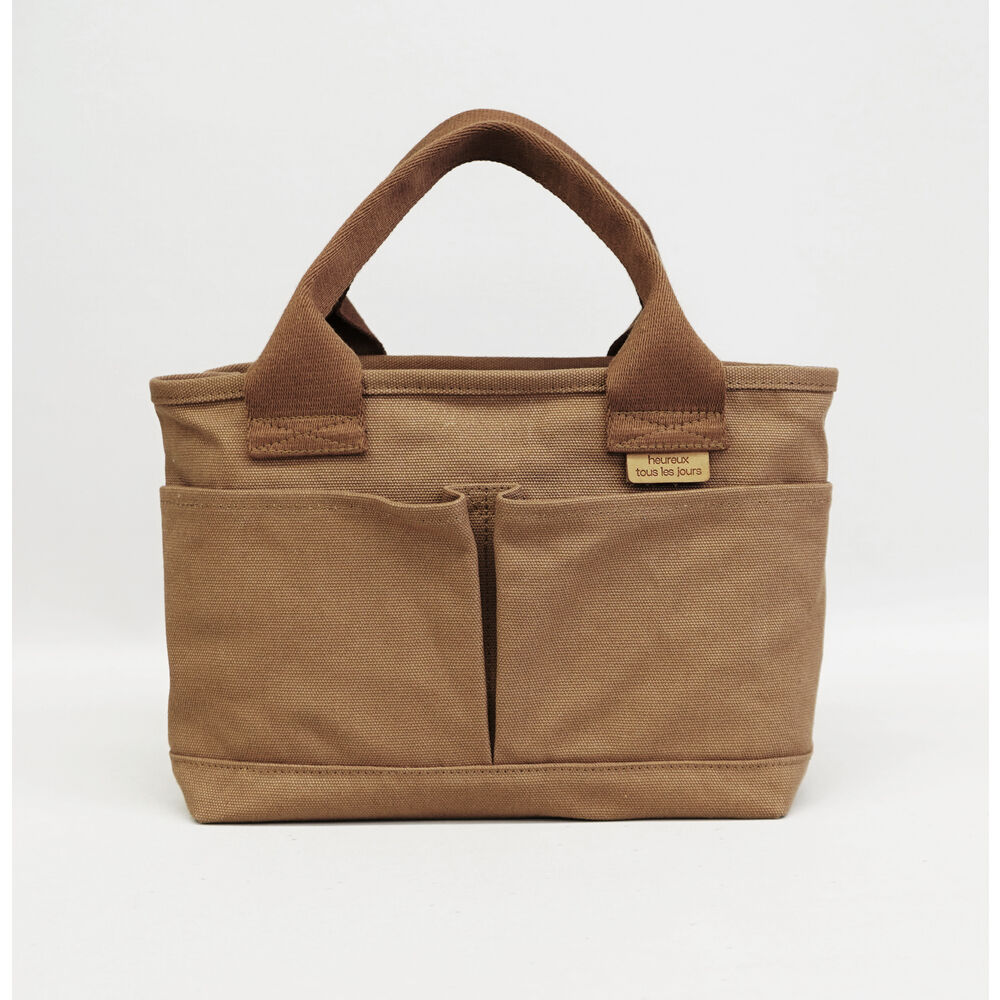 BACKYARD FAMILY「トートバッグ 仕切りあり キャンバス 小さめ 通販 キャンバストート 仕切り 大容量 自立 手提げ」|トートバッグ|ブラック2