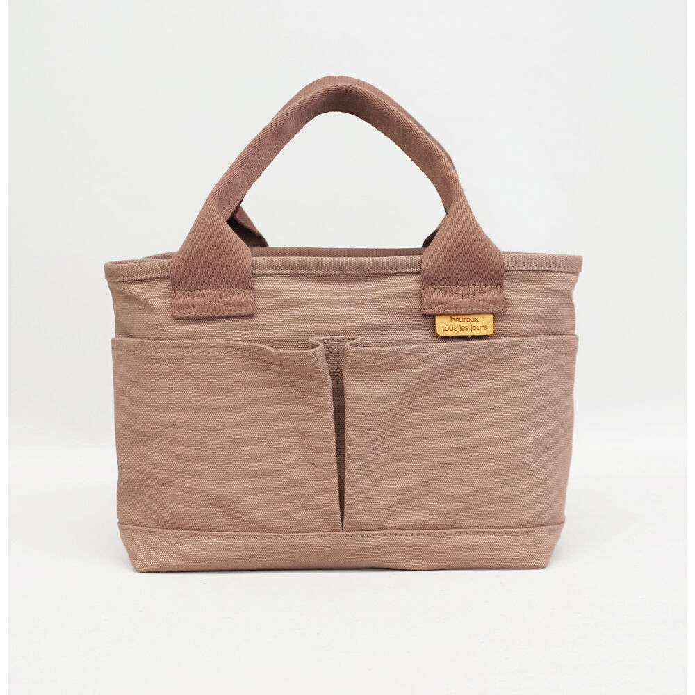 BACKYARD FAMILY「トートバッグ 仕切りあり キャンバス 小さめ 通販 キャンバストート 仕切り 大容量 自立 手提げ」|トートバッグ|ピンク1
