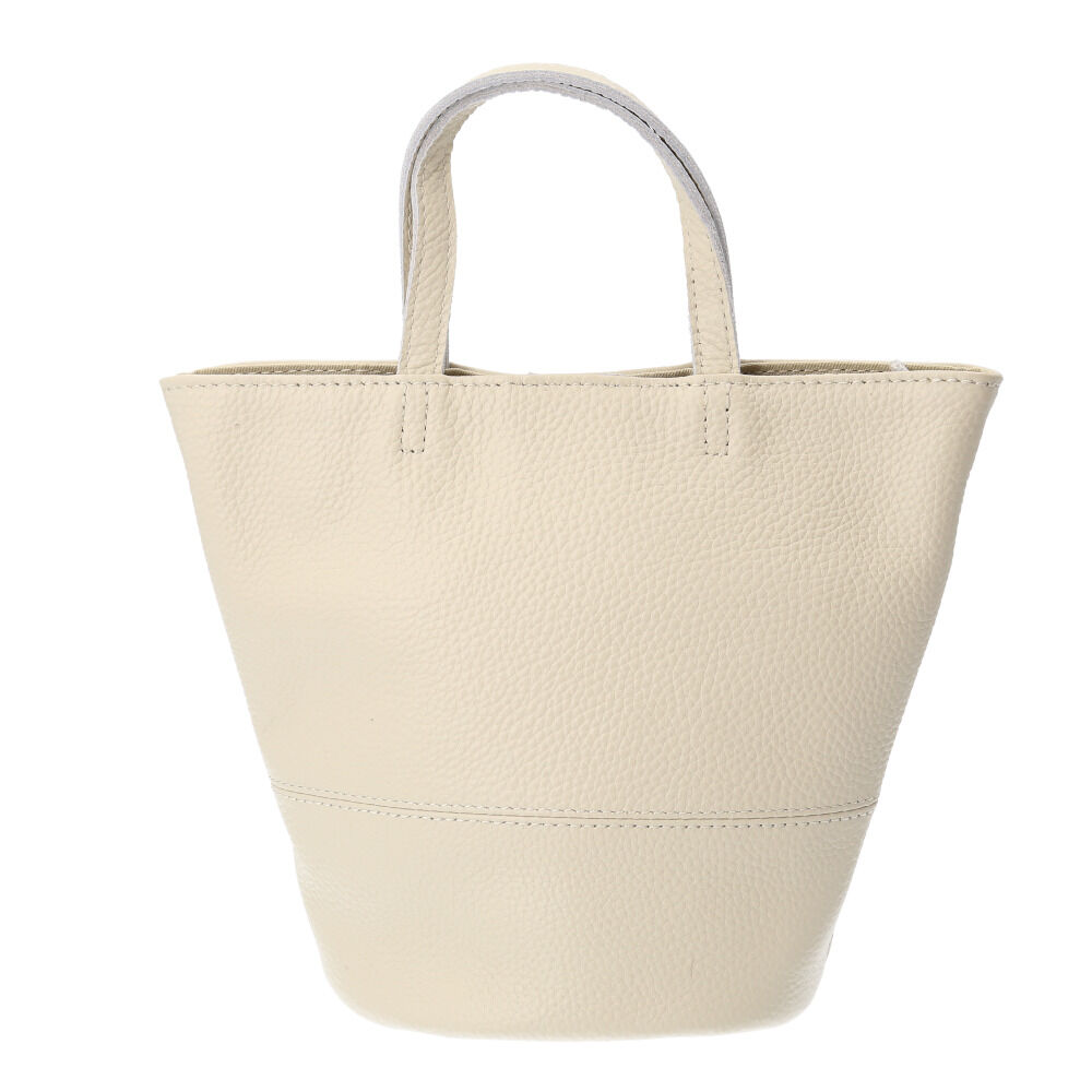 BACKYARD FAMILY「バケツ型 トートバッグ 通販 バケツ型バッグ 牛革 レザー レザーバケツ型 2WAYトートバッグ」|トートバッグ|ホワイト1
