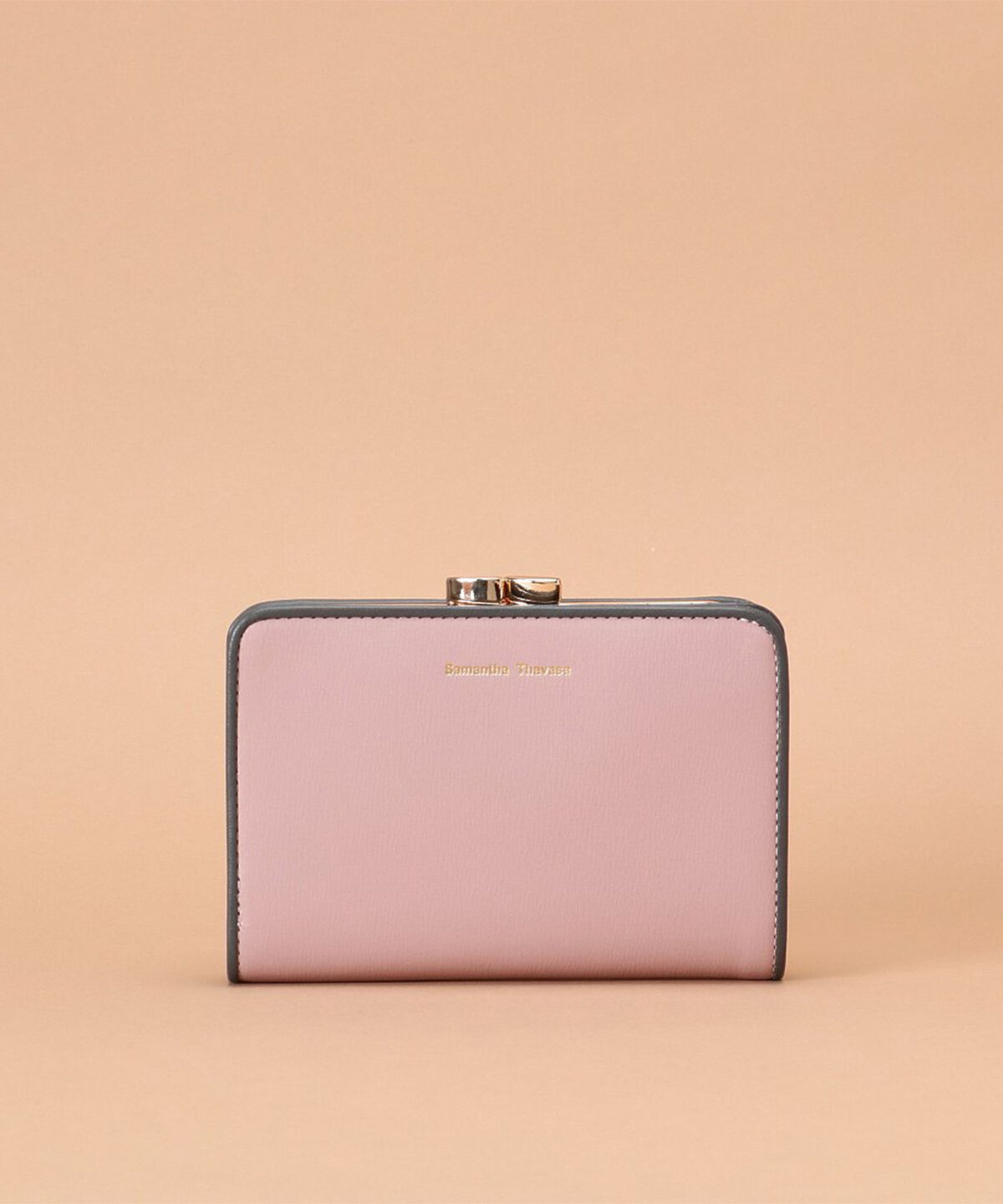 Samantha Thavasa「シンプルバイカラー口金折財布」|財布|ピンク