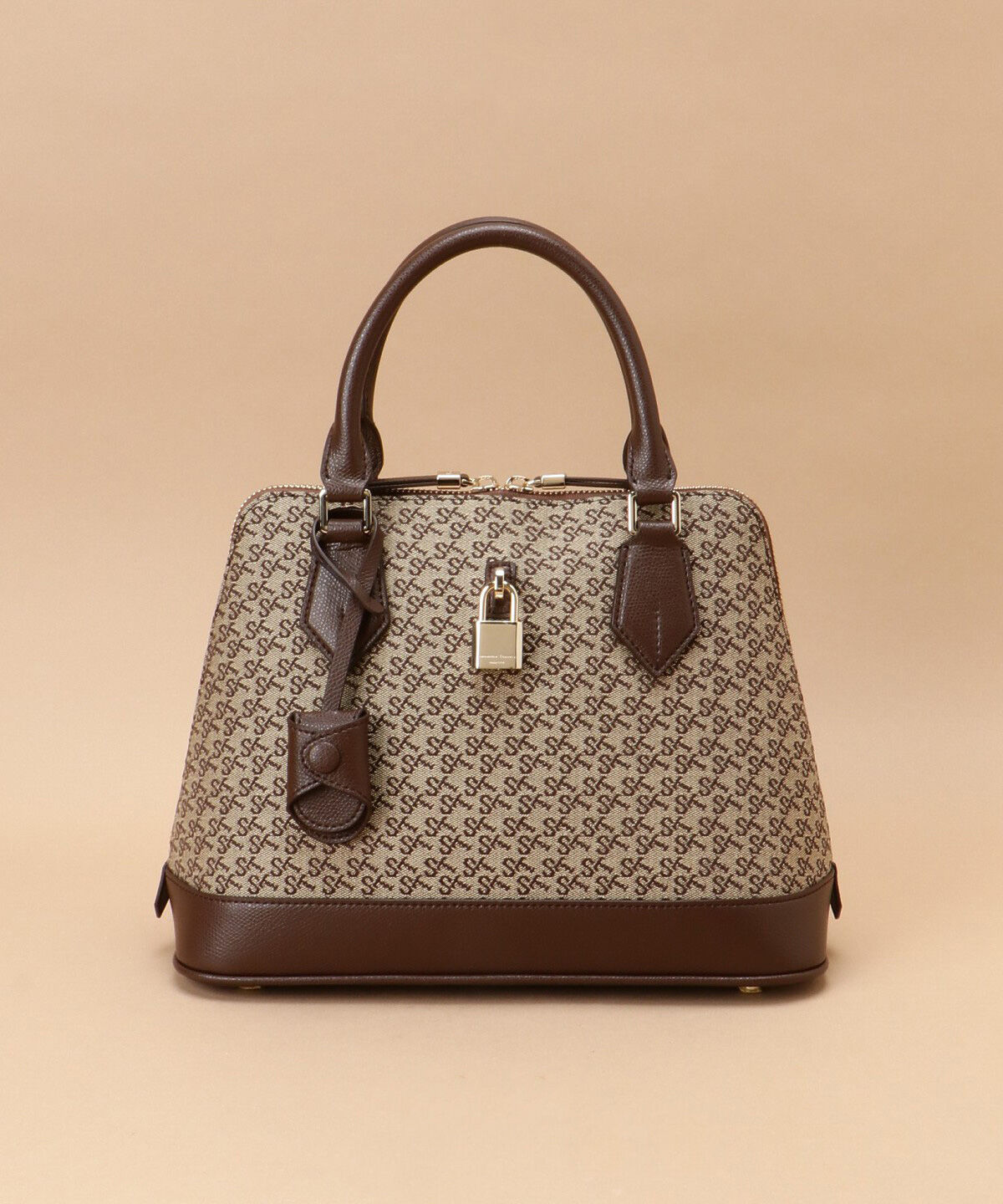 Samantha Thavasa「ST Jacquard サマンサレディアゼル」|ハンドバッグ|ブラウン