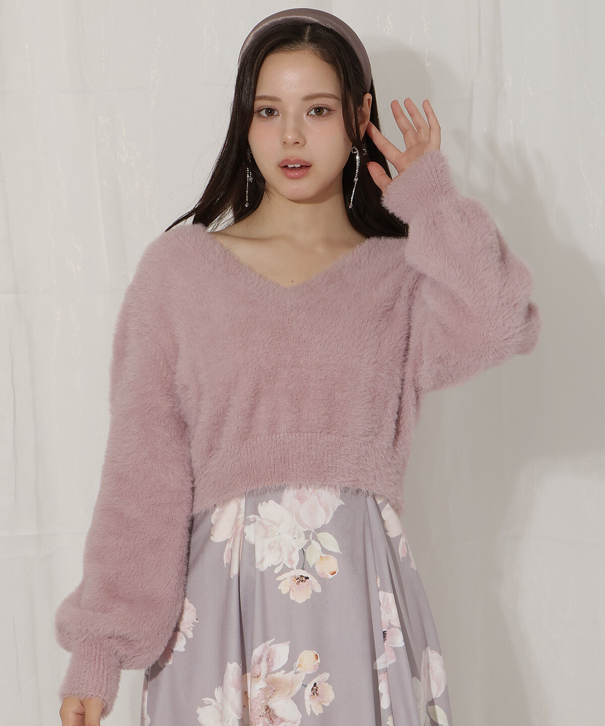 WILLSELECTION「シャギーニット&times;フレアワンピース」|ワンピース|