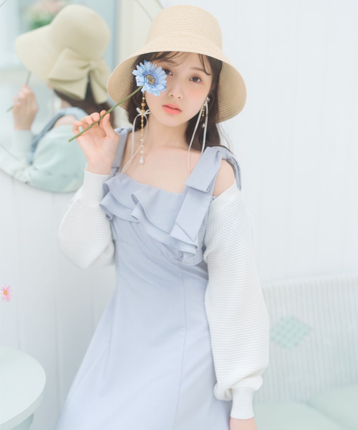 WILLSELECTION「ショルダーリボンラッフルワンピース」|ワンピース|