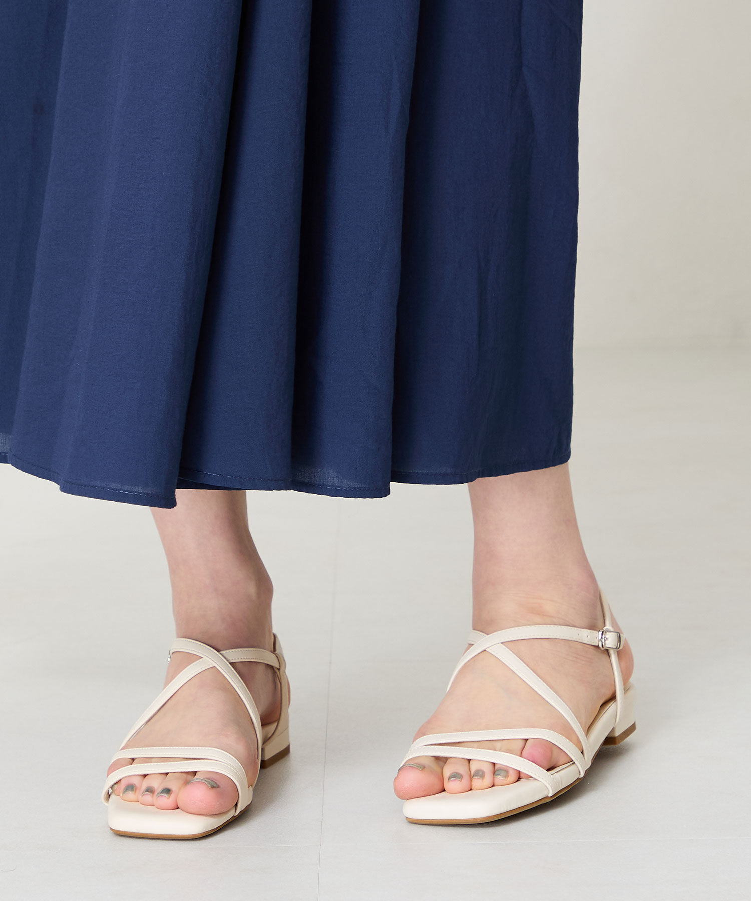 WA Oriental TRaffic「ナローストラップフラットサンダル/52209 サンダル　フラット 抜け感 人気 トレンド」|サンダル|