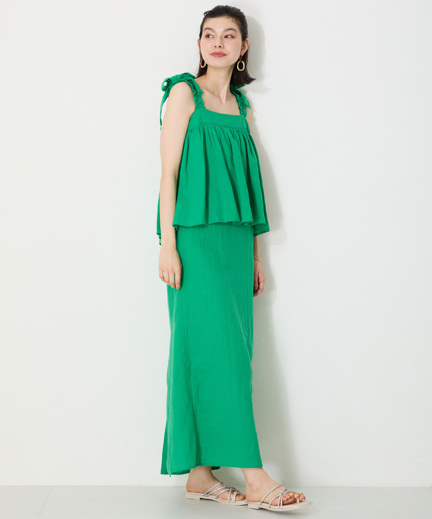 ORiental TRaffic「ラインストーンストラップトングサンダル/51232 サンダル トング 人気 フェミニン」|サンダル|