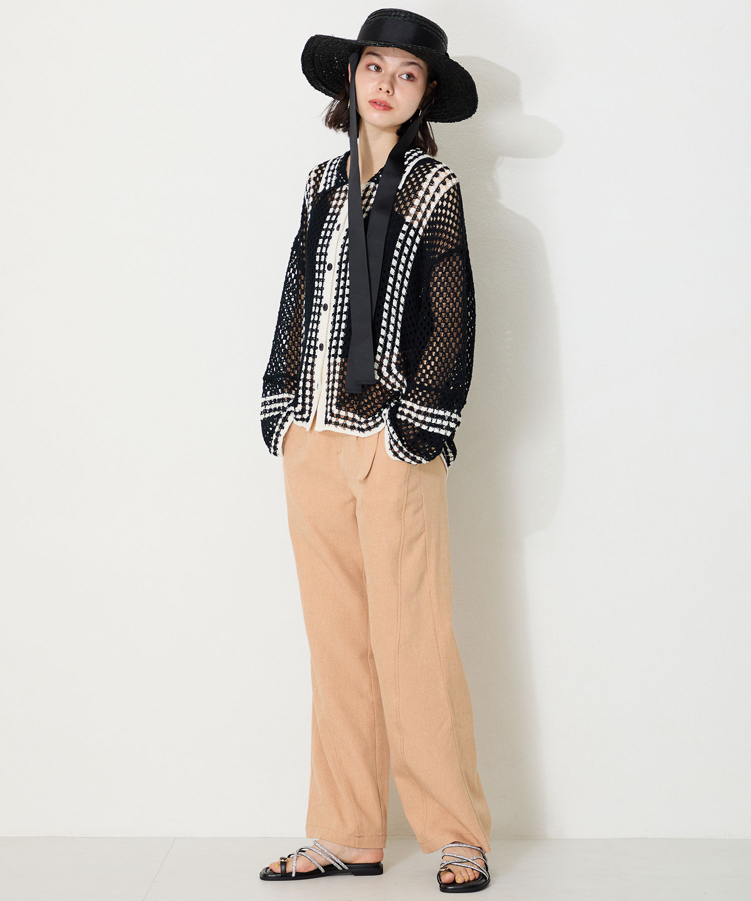 ORiental TRaffic「ラインストーンストラップトングサンダル/51232 サンダル トング 人気 フェミニン」|サンダル|