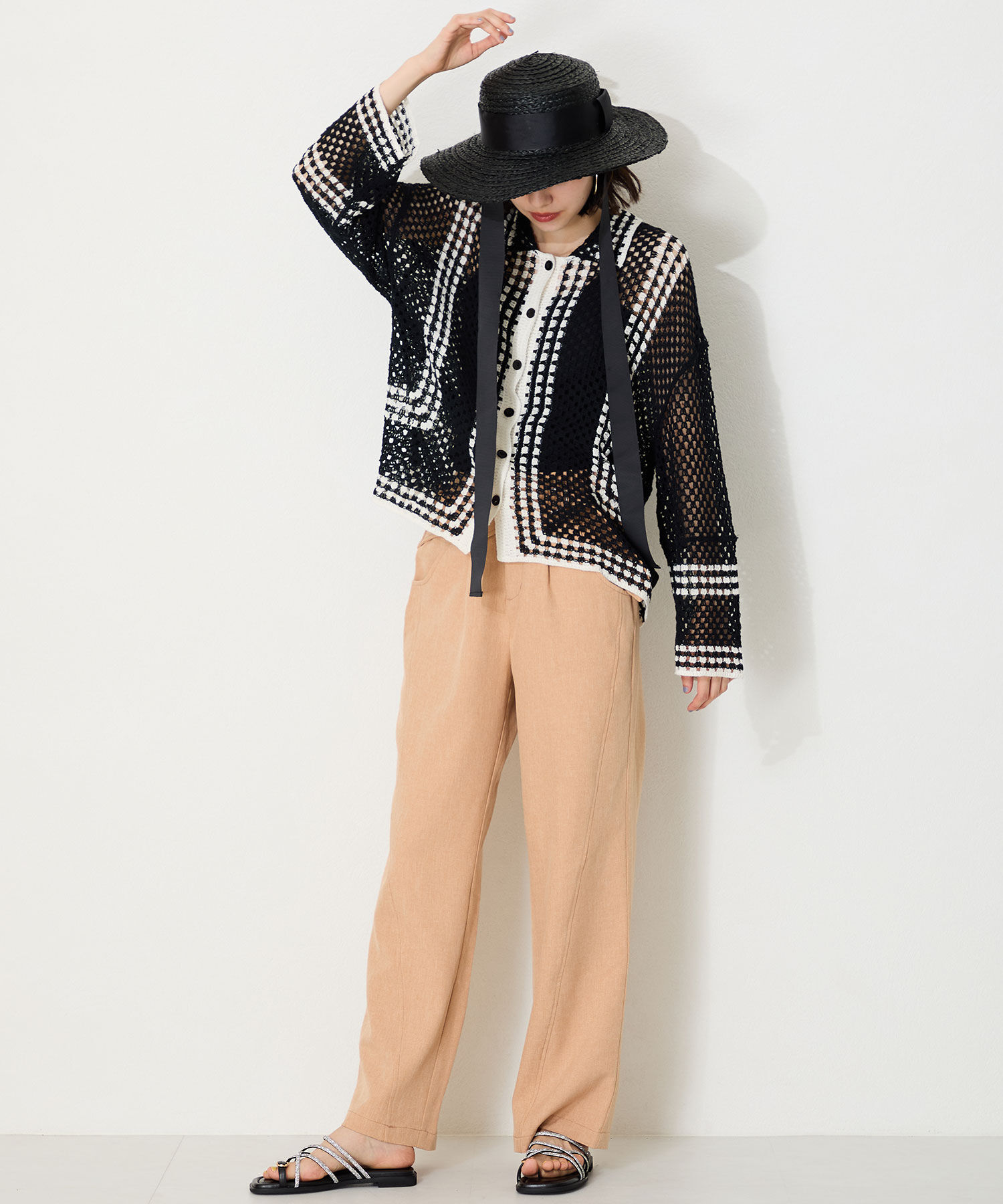 ORiental TRaffic「ラインストーンストラップトングサンダル/51232 サンダル トング 人気 フェミニン」|サンダル|