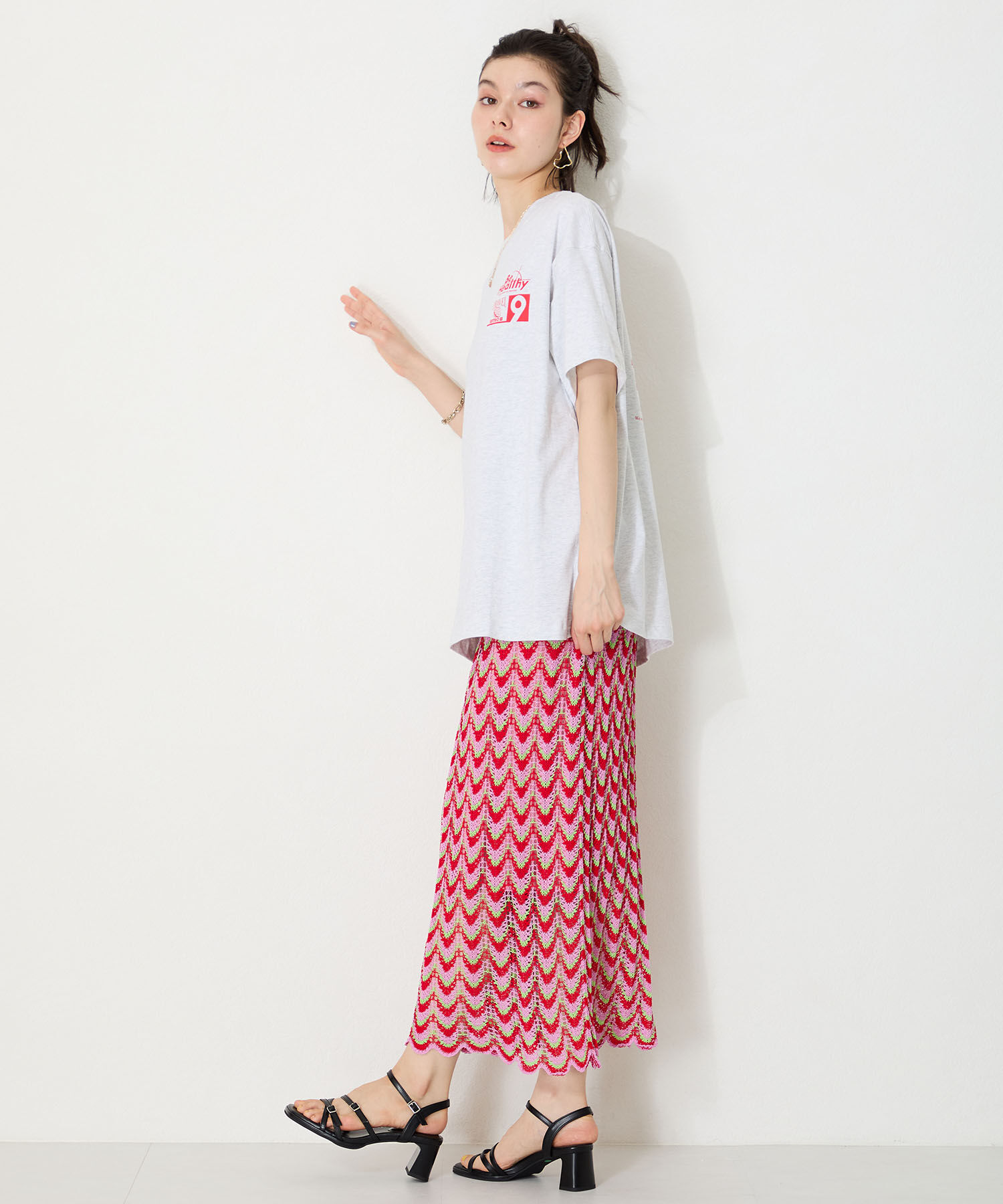 ORiental TRaffic「●2025春夏新作●スクエアバックルデザインヒールサンダル/51233」|サンダル|