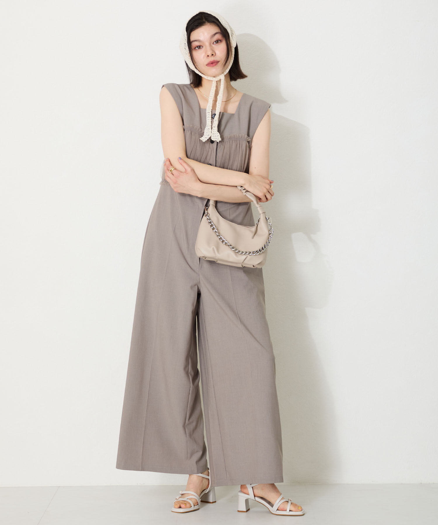 ORiental TRaffic「●2025春夏新作●スクエアバックルデザインヒールサンダル/51233」|サンダル|