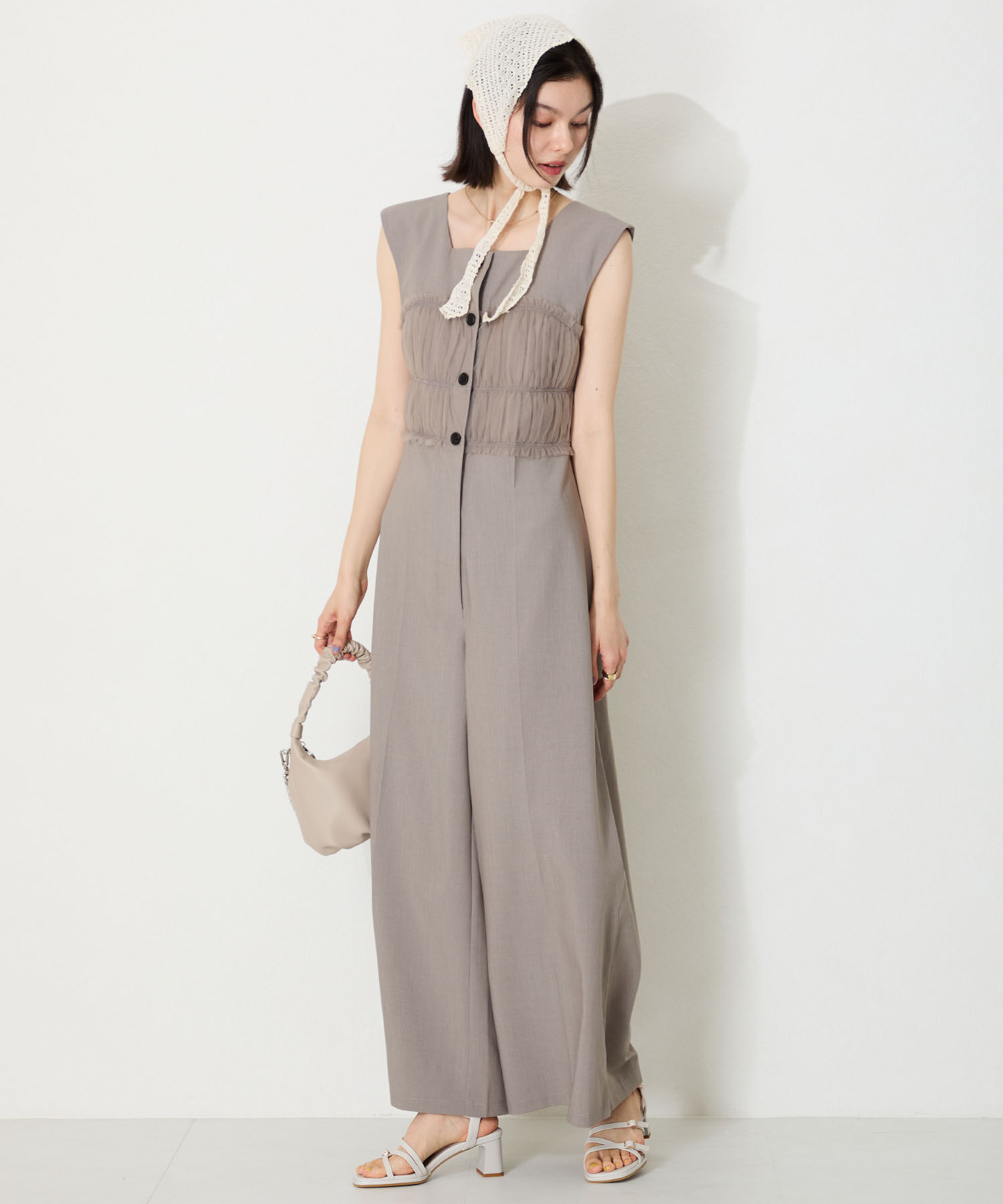 ORiental TRaffic「●2025春夏新作●スクエアバックルデザインヒールサンダル/51233」|サンダル|