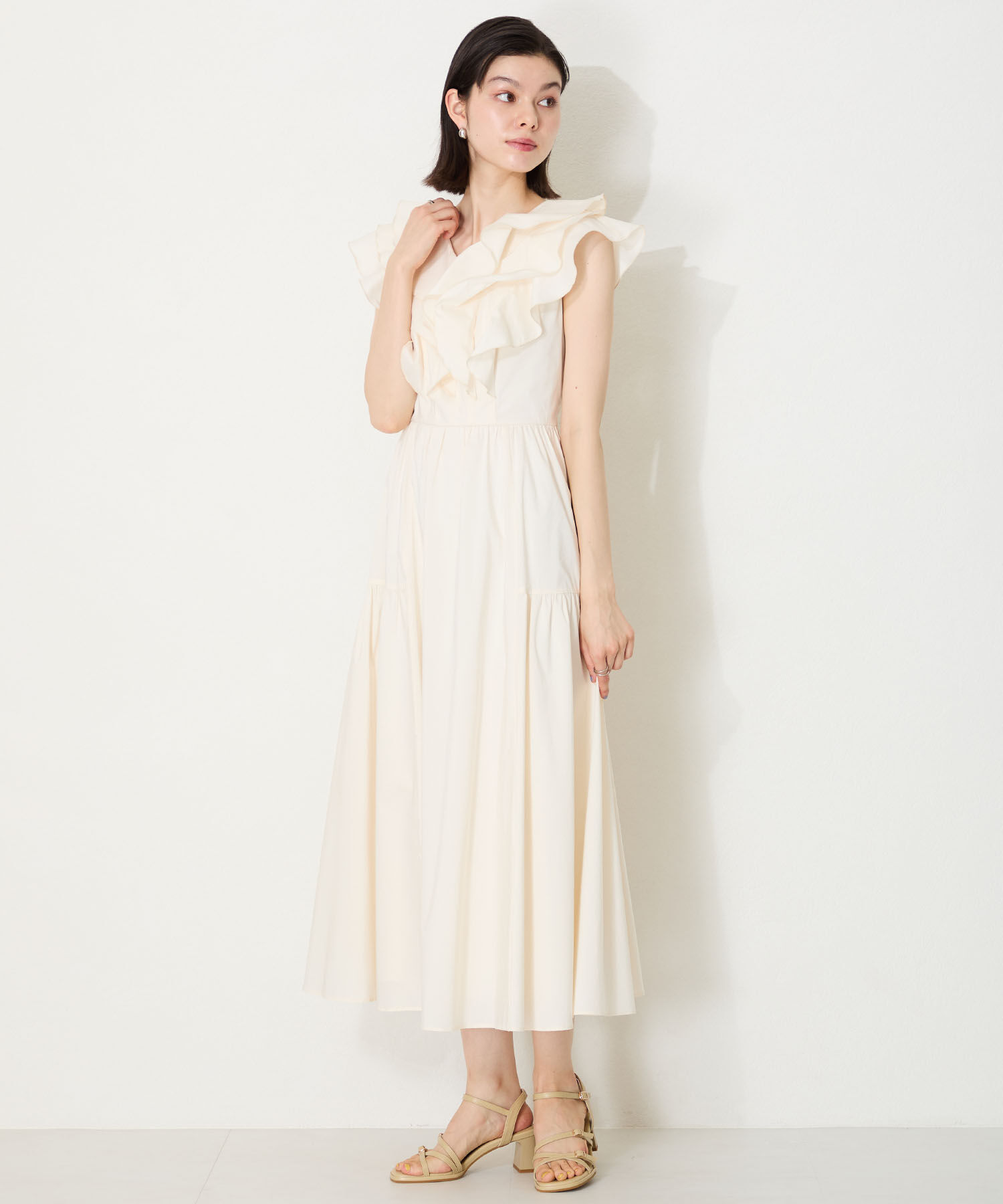 ORiental TRaffic「●2025春夏新作●スクエアバックルデザインヒールサンダル/51233」|サンダル|