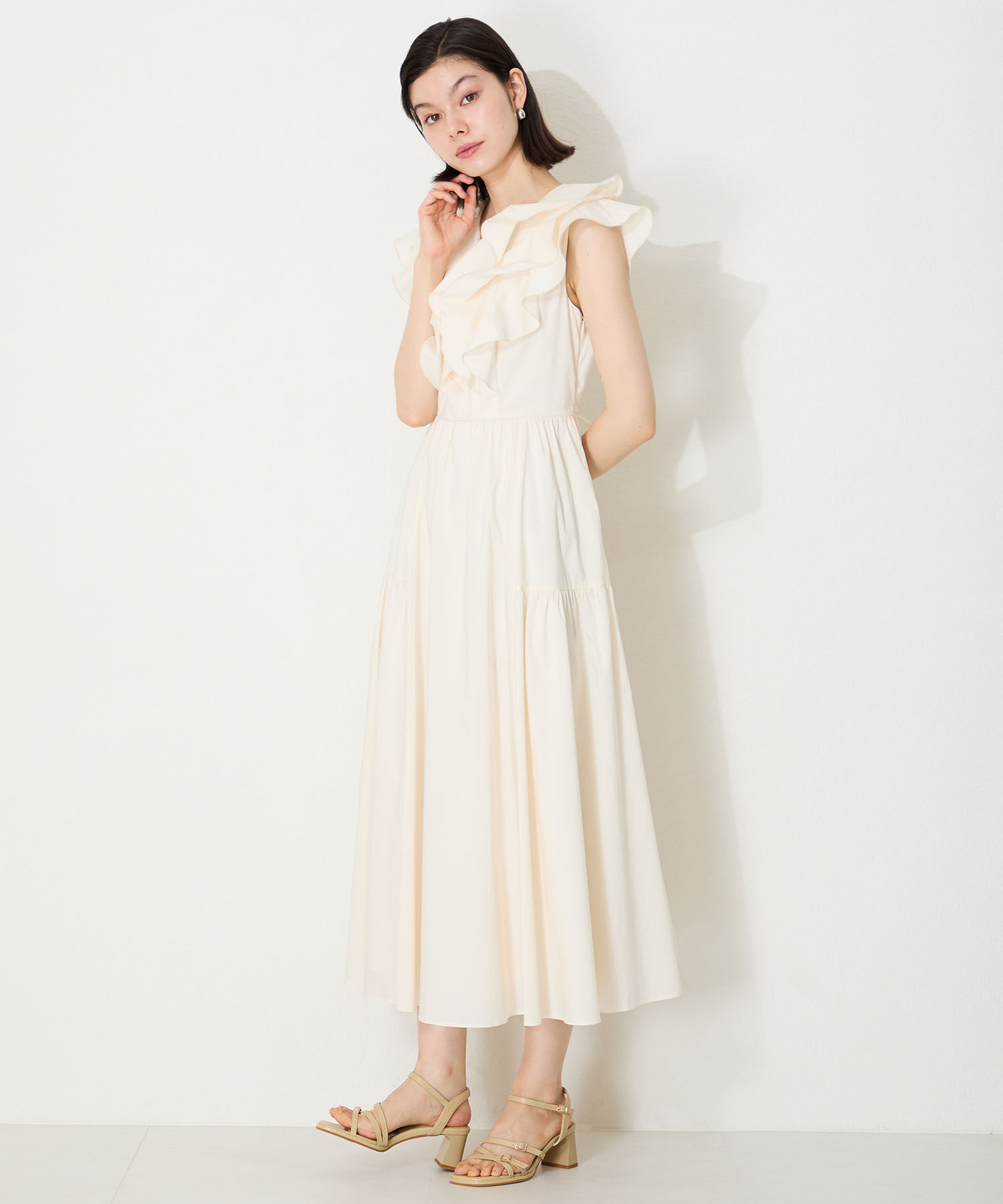 ORiental TRaffic「●2025春夏新作●スクエアバックルデザインヒールサンダル/51233」|サンダル|