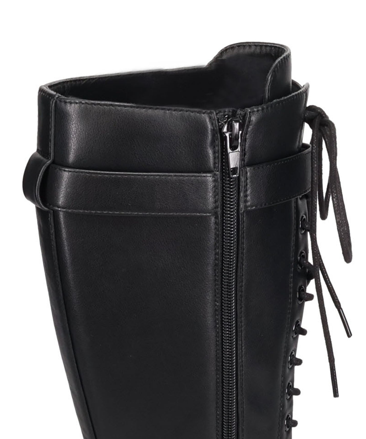 ORiental TRaffic「サイドベルト レースアップ ロングブーツ /55501 ストレッチ」|ロングブーツ|