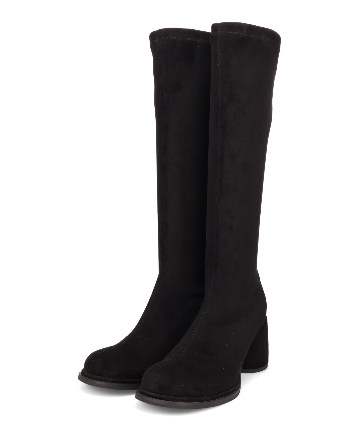 ORiental TRaffic「ピタッとフィット スエード ヒール ロングブーツ /55502 ストレッチ」|ロングブーツ|