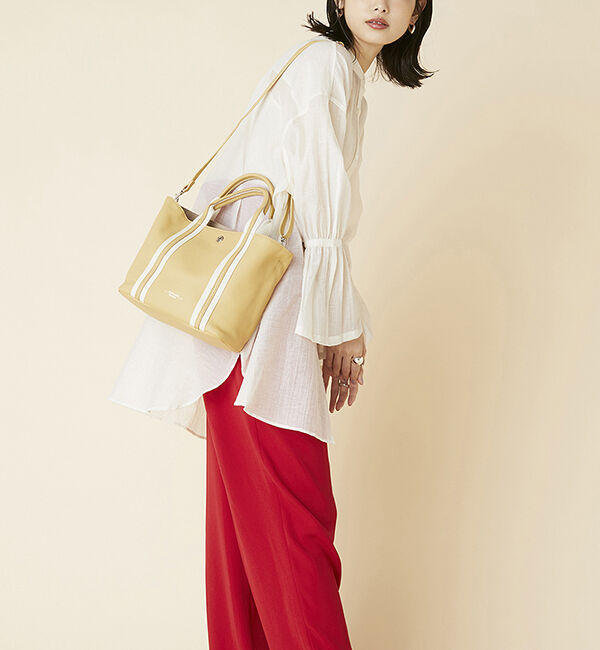 TOPKAPI TREASURE「ソフトシュリンク テープコンビ ミニ トート バッグ ショルダーベルト付」|トートバッグ|