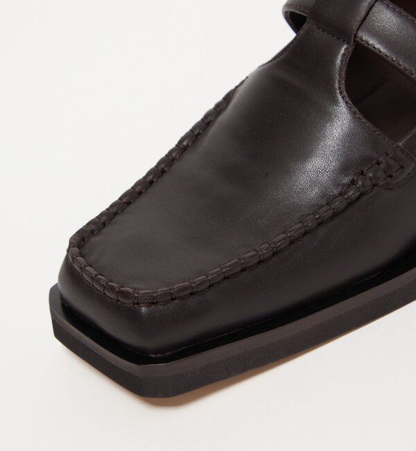 ODETTE E ODILE「ボクシーTストラップ フラット30&uarr;」|ローファー|