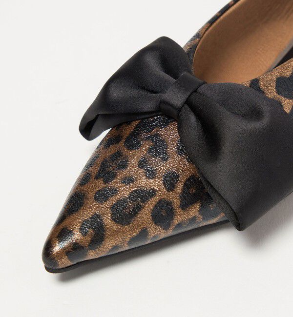 ODETTE E ODILE「＜SY＞ポインテッド ビッグ リボン フラット10&uarr;」|パンプス|