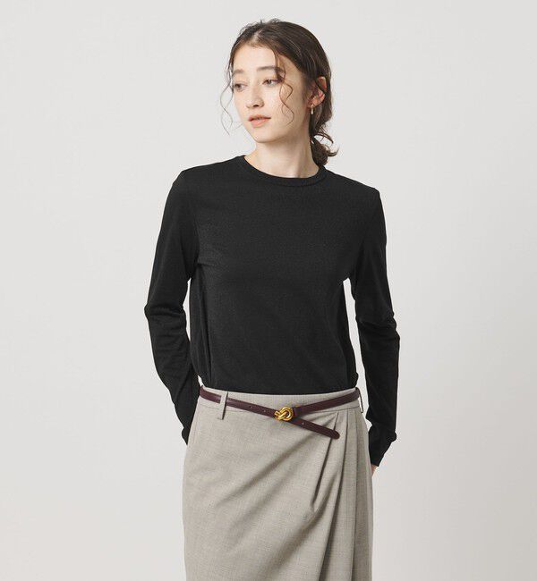 UNITED ARROWS「ラメ ロングスリーブ カットソー」|Tシャツ・カットソー|