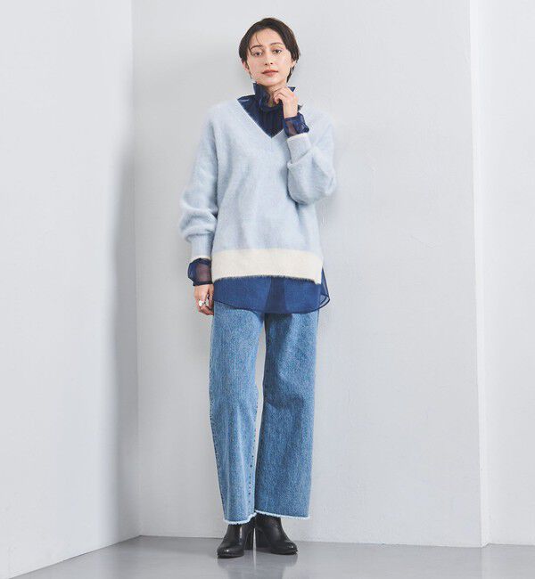 UNITED ARROWS「フォックス カシミヤ Vネック ニット」|ニット・セーター|