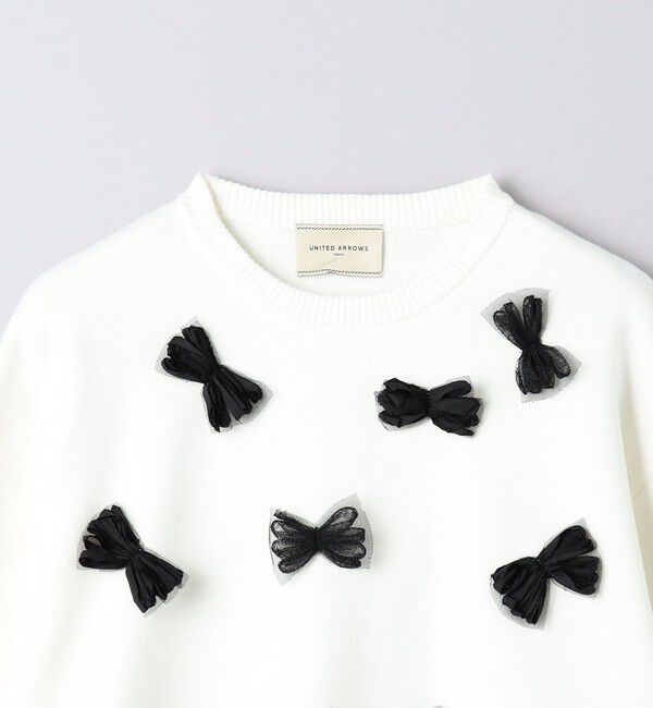 UNITED ARROWS「3D リボン クルーネック ニット」|ニット・セーター|