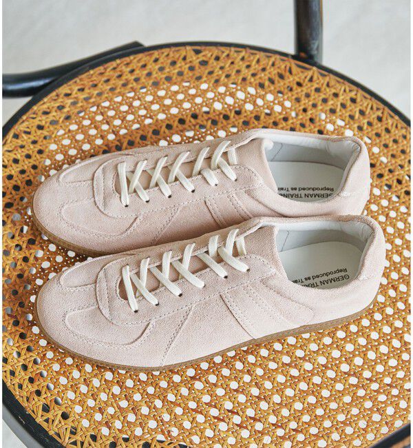 UNITED ARROWS green label relaxing「【別注】＜GERMAN TRAINeR＞GLR ジャーマントレーナー スエード スニーカー」|スニーカー|LT.PINK