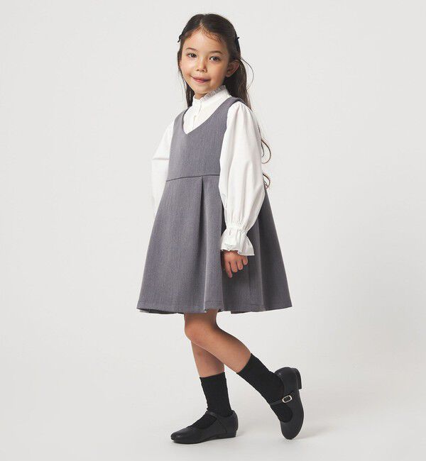 UNITED ARROWS green label relaxing「スタンドカラー フリルリボン ブラウス/ キッズ 110cm-130cm」|シャツ・ブラウス|