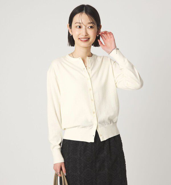 UNITED ARROWS green label relaxing「＜1_OF MINE＞クルーネック ニット カーディガン」|カーディガン|WHITE