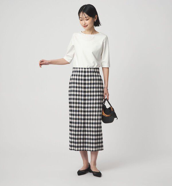 UNITED ARROWS green label relaxing「ボートネック ポンチ プルオーバー カットソー 接触冷感 UVカット」|Tシャツ・カットソー|