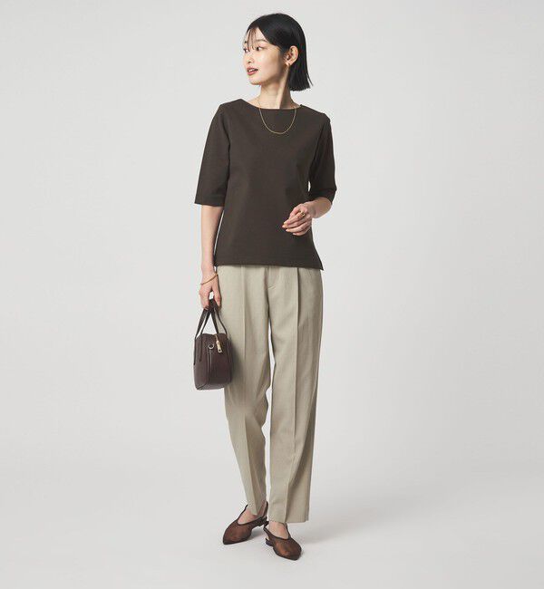 UNITED ARROWS green label relaxing「ボートネック ポンチ プルオーバー カットソー 接触冷感 UVカット」|Tシャツ・カットソー|